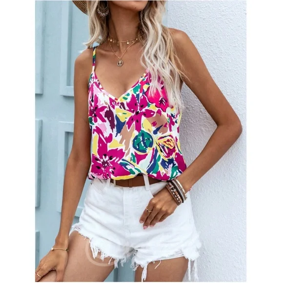 Floral Print Cami Top - Picture 4 of 6